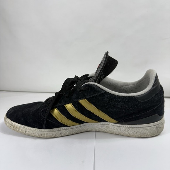 Adidas Busenitz‎ Shoes Mens 12 Black Gold Sneakers Skateboarding Indoor Casual - Picture 3 of 12